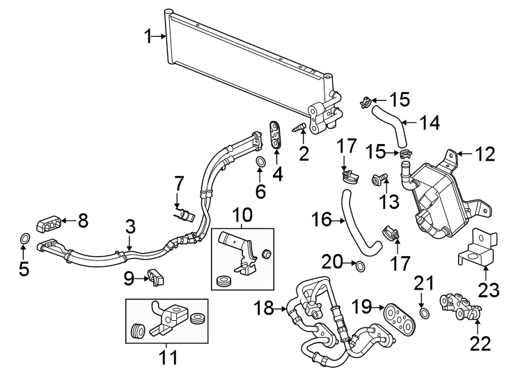 Diagram TRANS oil cooler. for your 2018 Chevrolet Equinox   