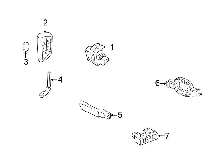 Keyless entry components.