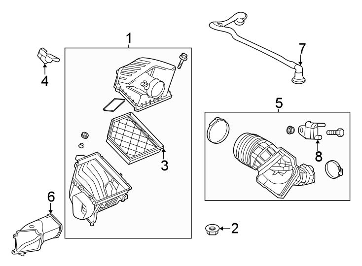 Diagram Air intake. for your 2018 Chevrolet Spark   