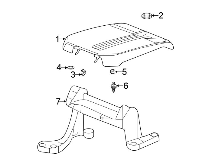 Diagram Engine appearance cover. for your 2012 GMC Sierra 2500 HD 6.0L Vortec V8 FLEX A/T RWD SLE Extended Cab Pickup Fleetside 