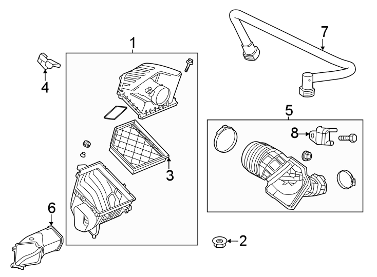 Diagram Air intake. for your 2018 Chevrolet Spark   