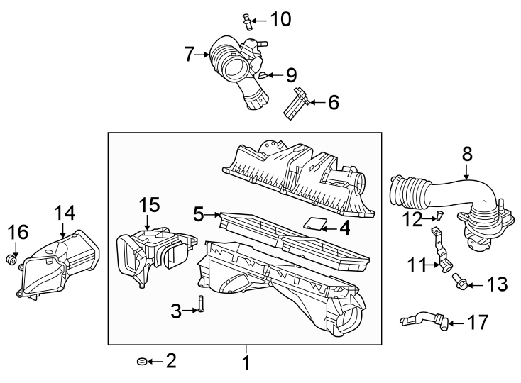 Diagram Air intake. for your 2018 Chevrolet Spark   