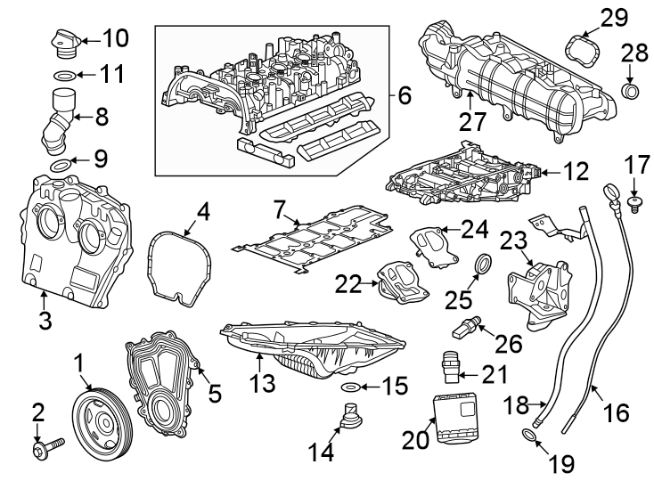 Diagram Engine parts. for your 2002 Buick Century   