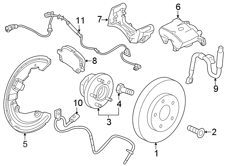 Diagram Front suspension. Brake components. for your 2004 Chevrolet SSR    