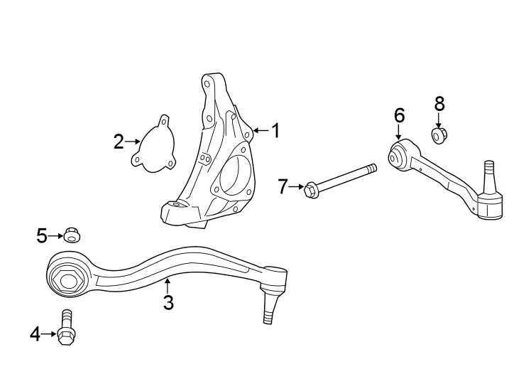 Diagram Front suspension. Suspension components. for your 2007 GMC Sierra 2500 HD 6.0L Vortec V8 A/T RWD WT Crew Cab Pickup Fleetside 