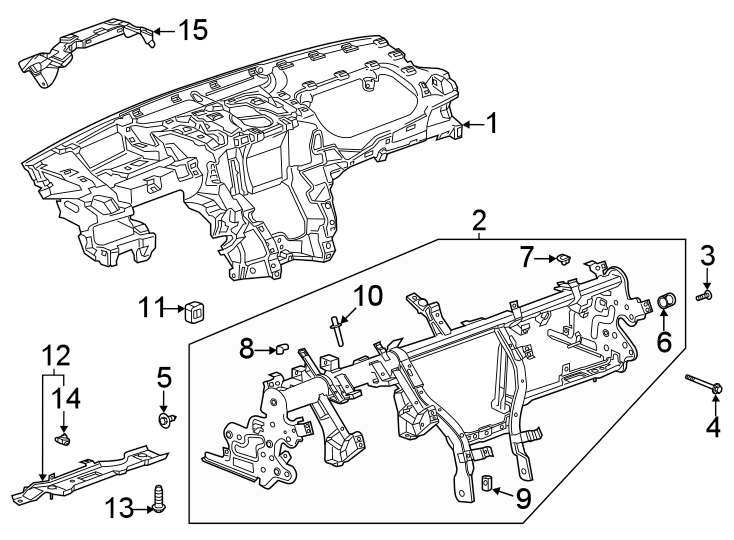 Diagram Instrument panel. for your 2012 Chevrolet Express 3500   