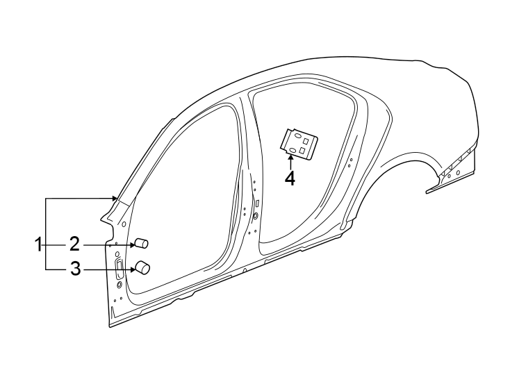 Diagram Pillars. Rocker & floor. Uniside. for your 2022 Chevrolet Suburban    