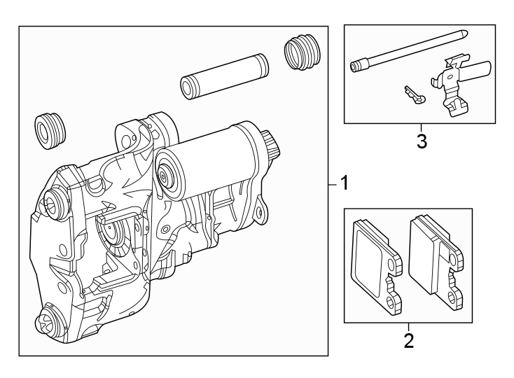 Rear suspension. Parking brake.