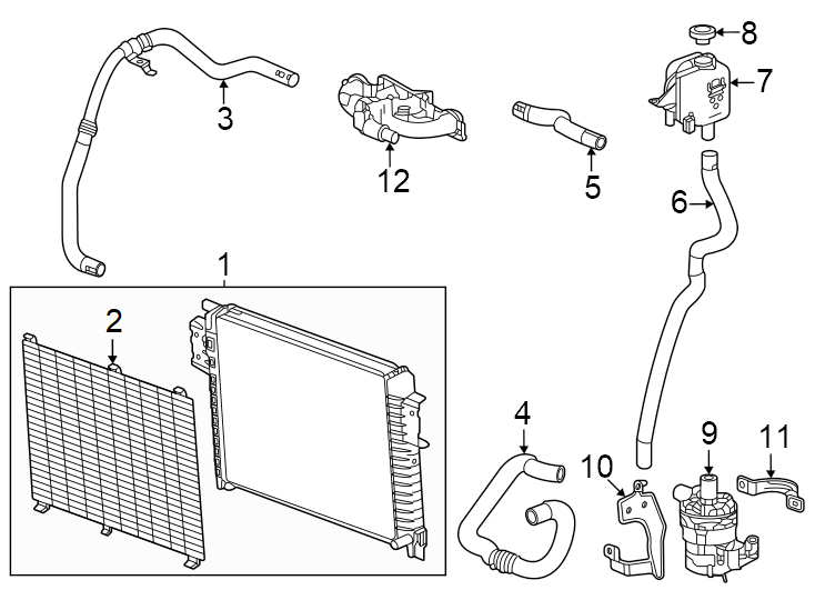 Diagram Intercooler. for your 2021 Chevrolet Camaro LT Coupe 2.0L Ecotec A/T 