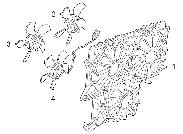 Diagram Cooling fan. for your Cadillac