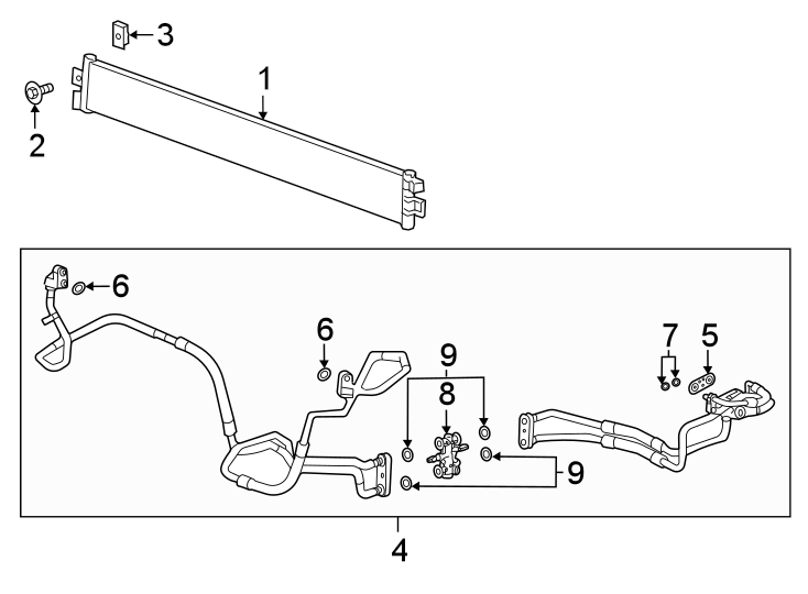 TRANS oil cooler. Diagram