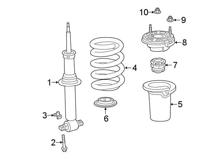 9Front suspension. Struts & components.https://images.simplepart.com/images/parts/motor/fullsize/BG21405.png