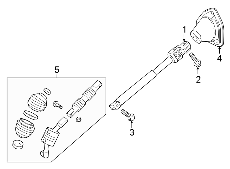 1Steering column. Lower components.https://images.simplepart.com/images/parts/motor/fullsize/BG21445.png