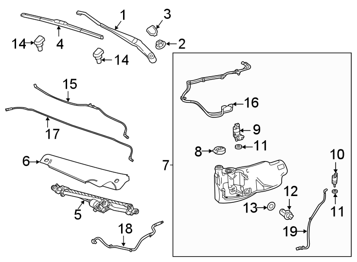 4Wiper & washer components.https://images.simplepart.com/images/parts/motor/fullsize/BG21458.png