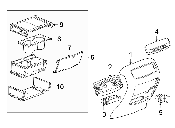 5Center console.https://images.simplepart.com/images/parts/motor/fullsize/BG21505.png