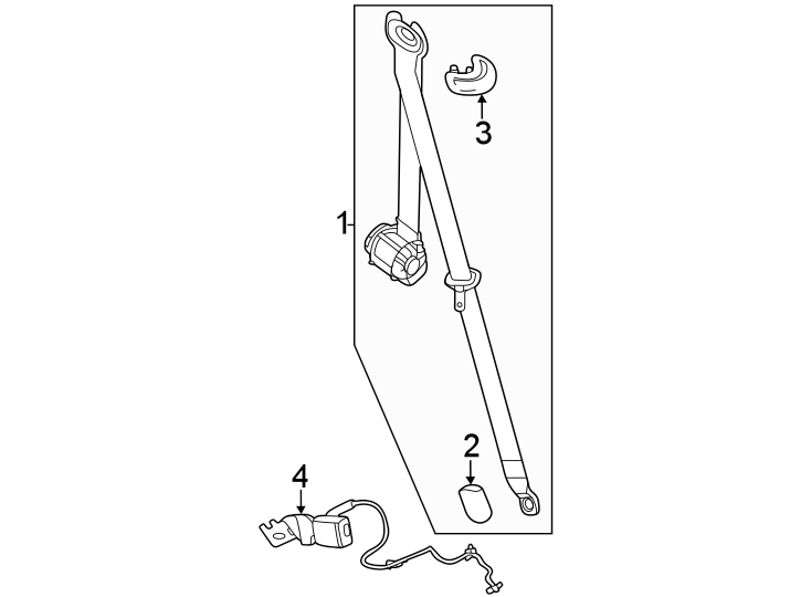 3Restraint systems. Second row seat belts.https://images.simplepart.com/images/parts/motor/fullsize/BG21520.png