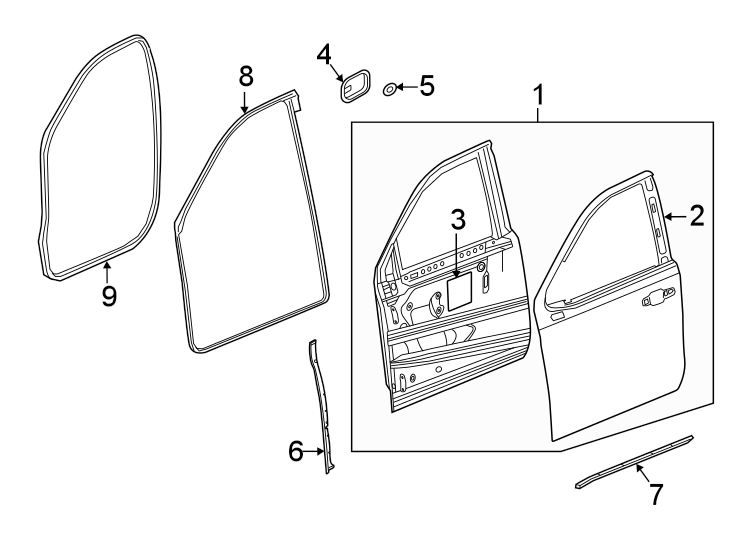 7Front door. Door & components.https://images.simplepart.com/images/parts/motor/fullsize/BG21655.png