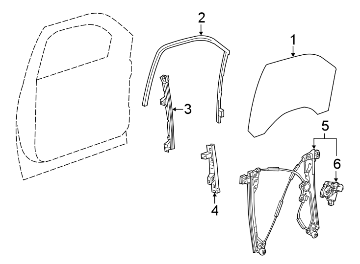 Diagram Front door. Glass & hardware. for your 2020 Chevrolet Spark   