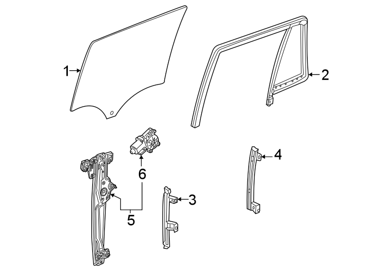 Diagram Rear door. Glass & hardware. for your 2017 Chevrolet Spark   