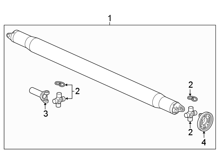 Diagram Rear suspension. Drive shaft. for your 2024 Chevrolet Silverado 3500 HD WT Cab & Chassis 6.6L Duramax V8 DIESEL A/T RWD 