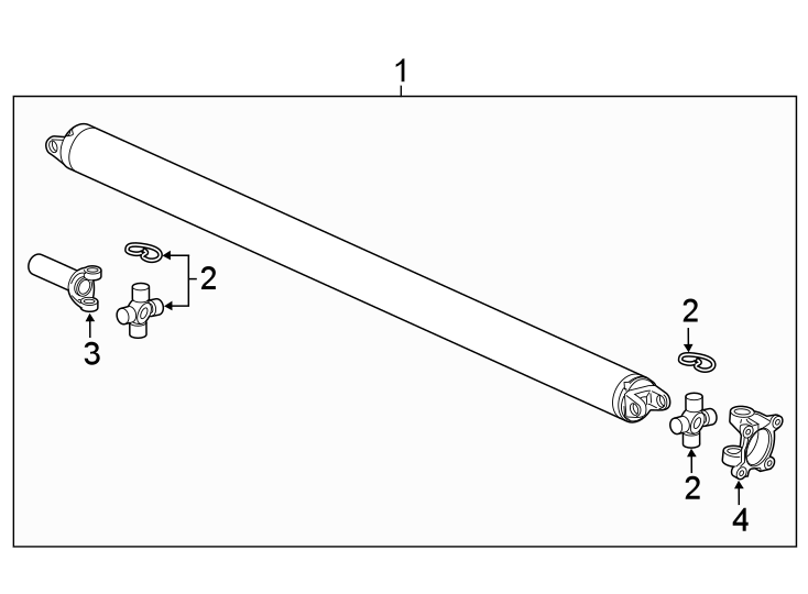 Diagram Rear suspension. Drive shaft. for your 2024 Chevrolet Silverado 3500 HD WT Cab & Chassis 6.6L Duramax V8 DIESEL A/T RWD 