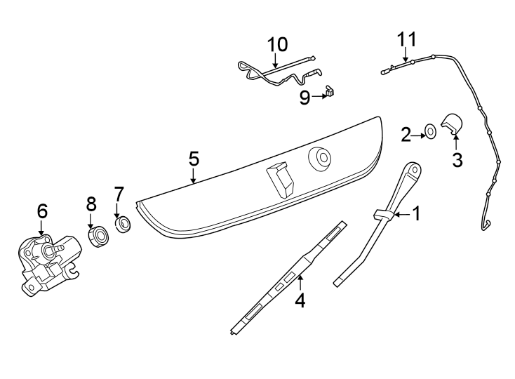 Diagram Lift gate. Wiper & washer components. for your 2005 Chevrolet Silverado 2500 HD WT Extended Cab Pickup Fleetside  