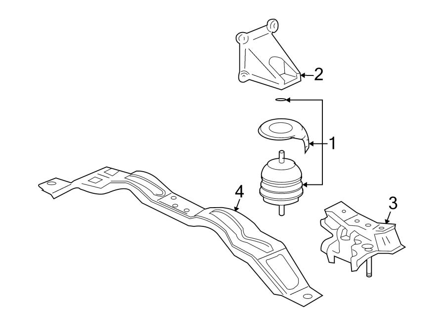 Diagram ENGINE & TRANS MOUNTING. for your 2020 Chevrolet Corvette   