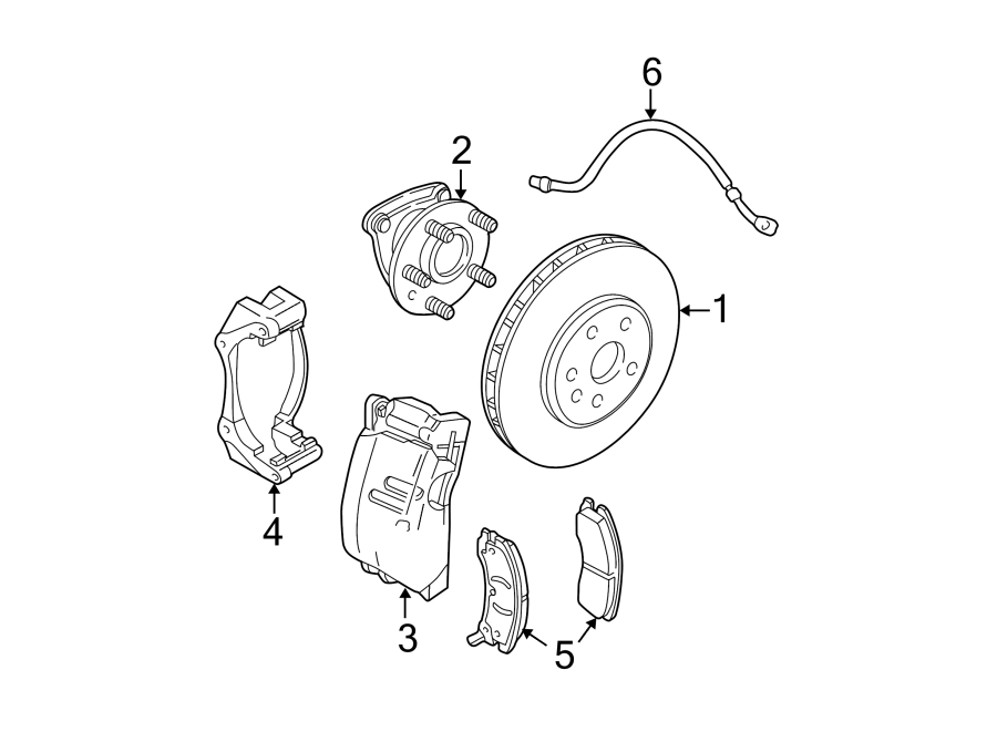 Diagram FRONT SUSPENSION. BRAKE COMPONENTS. for your 2024 Chevrolet Camaro  ZL1 Convertible 