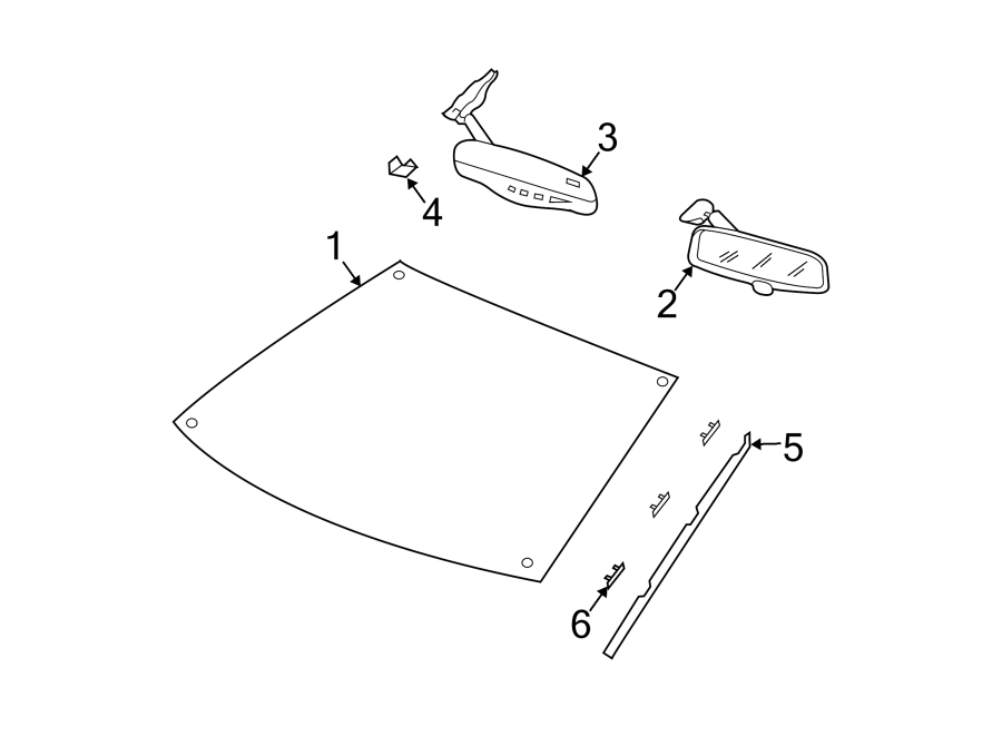 3WINDSHIELD. GLASS. REVEAL MOLDINGS.https://images.simplepart.com/images/parts/motor/fullsize/BK03290.png