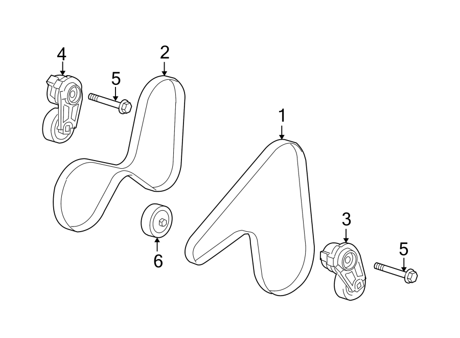 Diagram BELTS & PULLEYS. for your 2017 GMC Yukon   