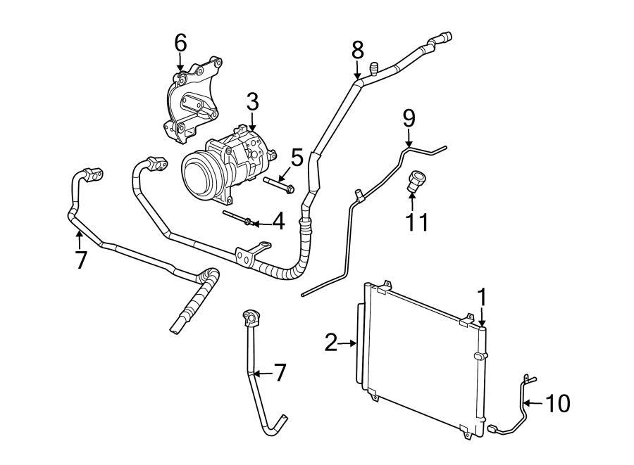 Diagram AIR CONDITIONER & HEATER. COMPRESSOR & LINES. CONDENSER. for your Saturn