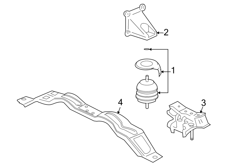 Diagram ENGINE & TRANS MOUNTING. for your Chevrolet