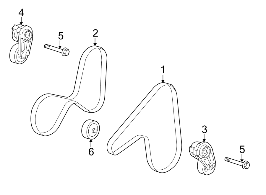 Diagram BELTS & PULLEYS. for your 2012 GMC Yukon   