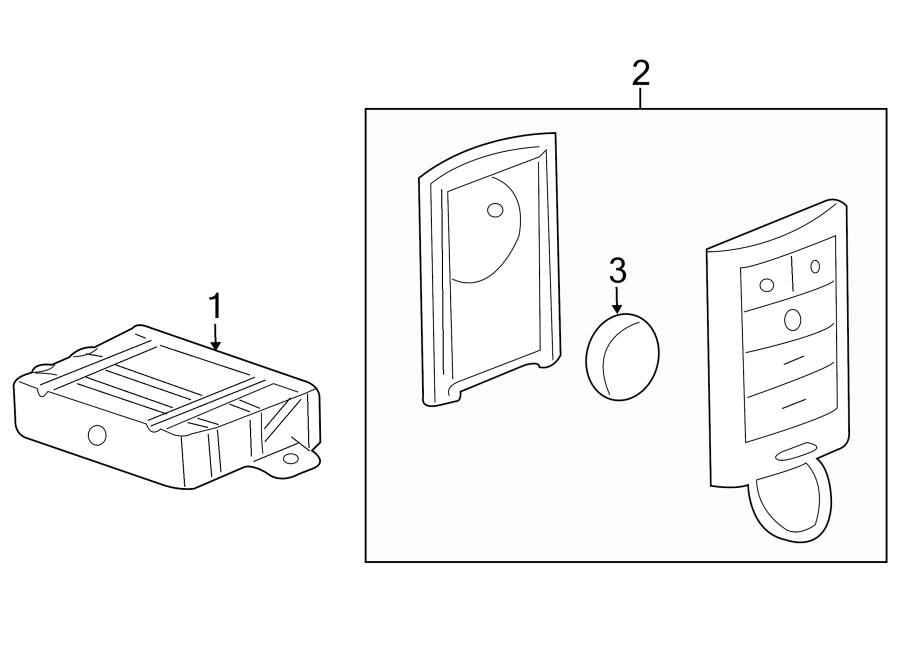 Diagram KEYLESS ENTRY COMPONENTS. for your Chevrolet Spark  