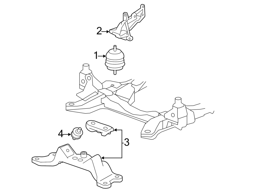 Diagram ENGINE & TRANS MOUNTING. for your 2016 Chevrolet Spark EV   