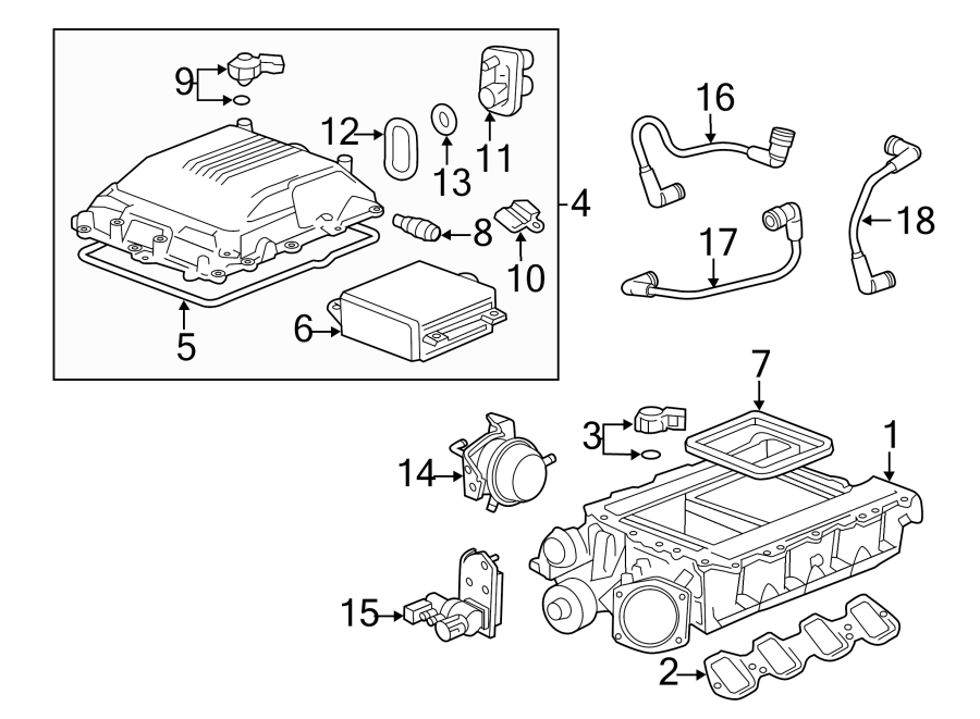 Diagram SUPERCHARGER & COMPONENTS. for your 2016 Cadillac ATS   