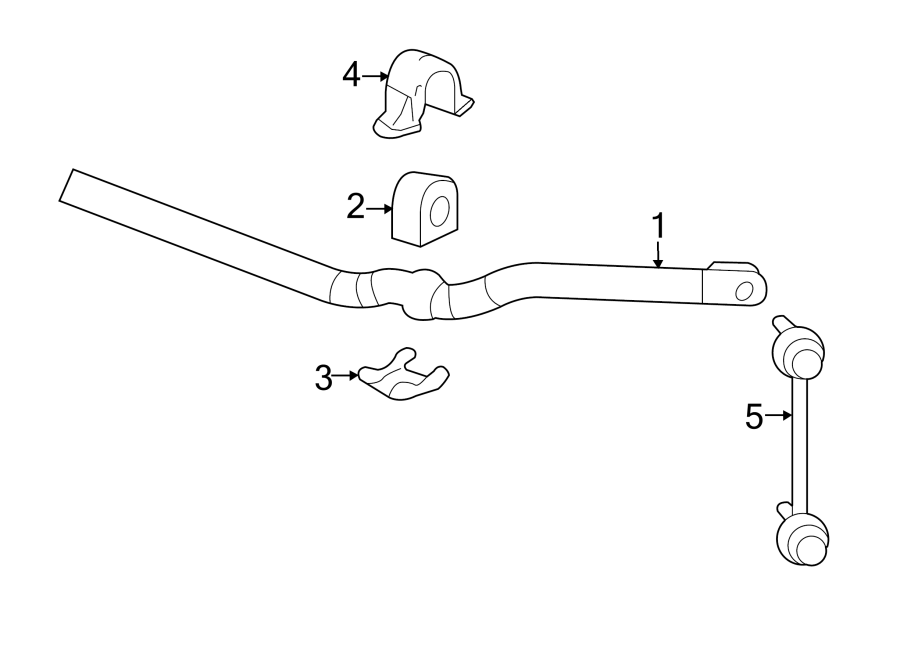 FRONT SUSPENSION. STABILIZER BAR & COMPONENTS.