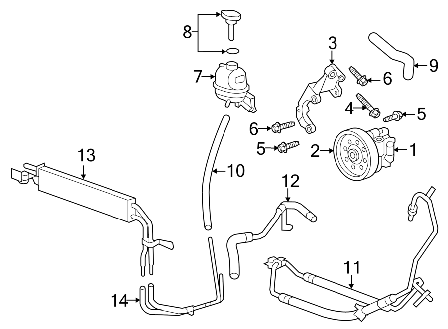 Diagram STEERING GEAR & LINKAGE. PUMP & HOSES. for your 2012 GMC Sierra 2500 HD 6.6L Duramax V8 DIESEL A/T 4WD SLT Crew Cab Pickup Fleetside 