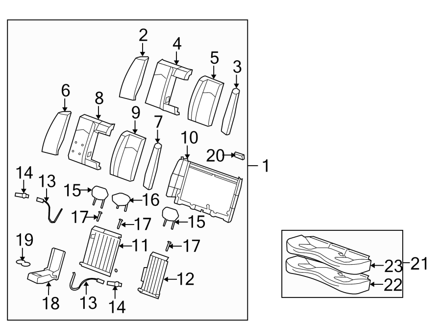 8SEATS & TRACKS. REAR SEAT COMPONENTS.https://images.simplepart.com/images/parts/motor/fullsize/BK08395.png