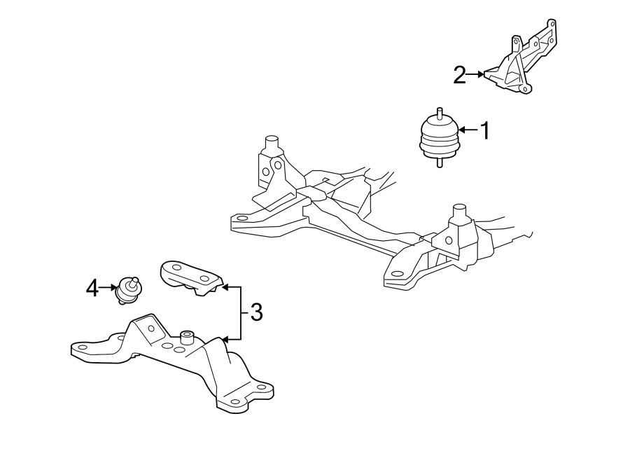 Diagram ENGINE & TRANS MOUNTING. for your 2016 Chevrolet Spark EV   