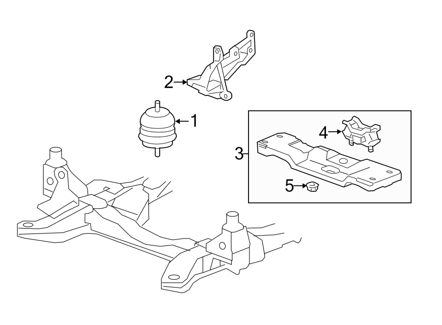 Diagram ENGINE & TRANS MOUNTING. for your 2009 Chevrolet Corvette   