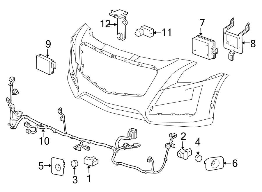 Diagram FRONT BUMPER. BUMPER & COMPONENTS. for your 1990 Buick Century   