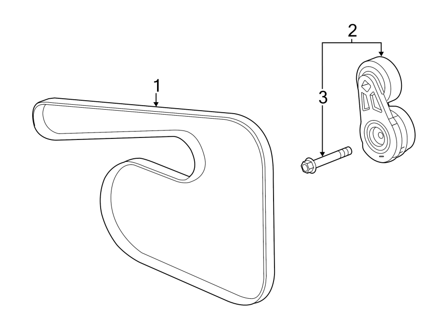 Diagram BELTS & PULLEYS. for your 2017 GMC Yukon   