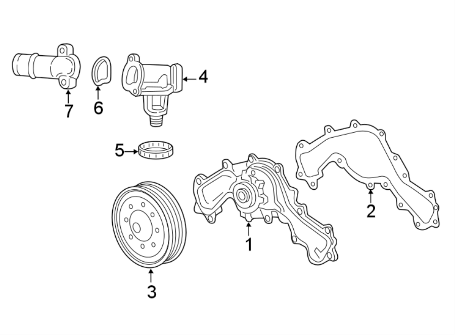 Diagram WATER PUMP. for your 2013 GMC Yukon   