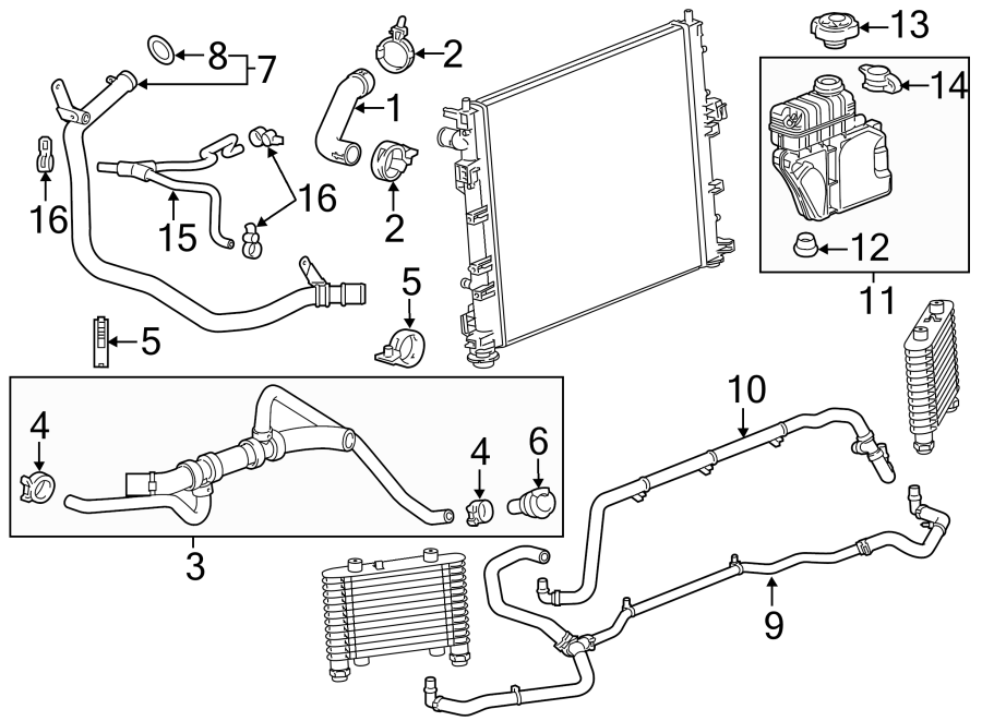 Diagram HOSES & PIPES. for your 2008 GMC Yukon XL 2500   