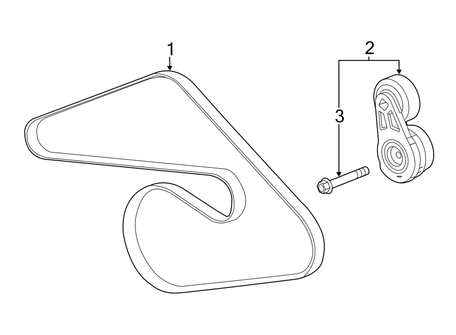 Diagram BELTS & PULLEYS. for your 2005 GMC Envoy XL   