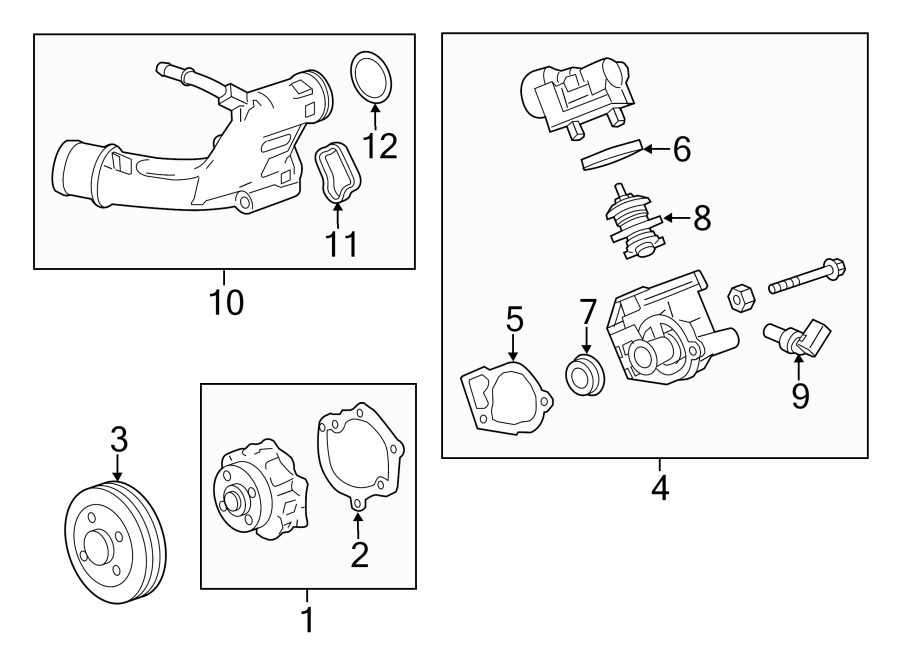 Diagram WATER PUMP. for your 2018 Chevrolet Equinox LS Sport Utility  