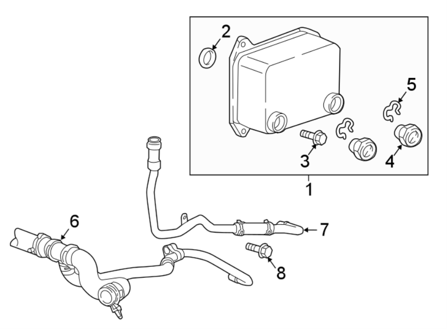 Diagram OIL COOLER. for your 2020 Cadillac CT6   