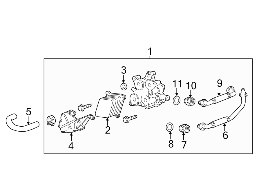 Diagram OIL COOLER. for your 2018 Chevrolet Equinox   