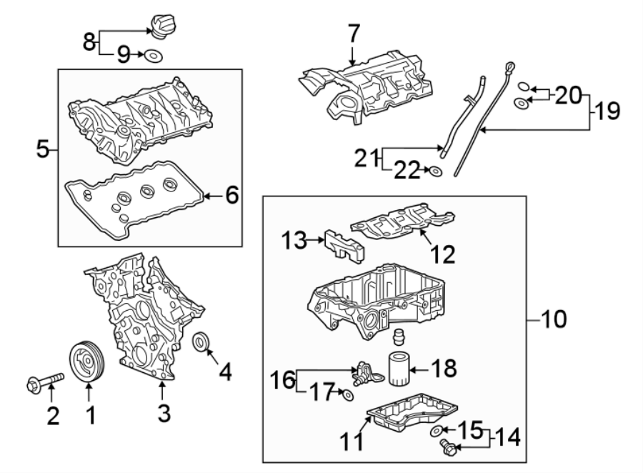 Diagram ENGINE PARTS. for your 2016 Chevrolet Corvette   